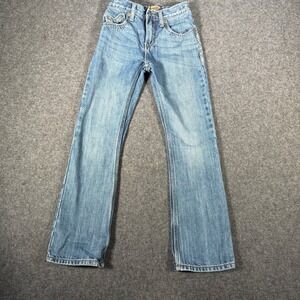 Wrangler 20X Boys Slim Fit Jeans Size 11 Slim Medium Wash Blue Denim Western